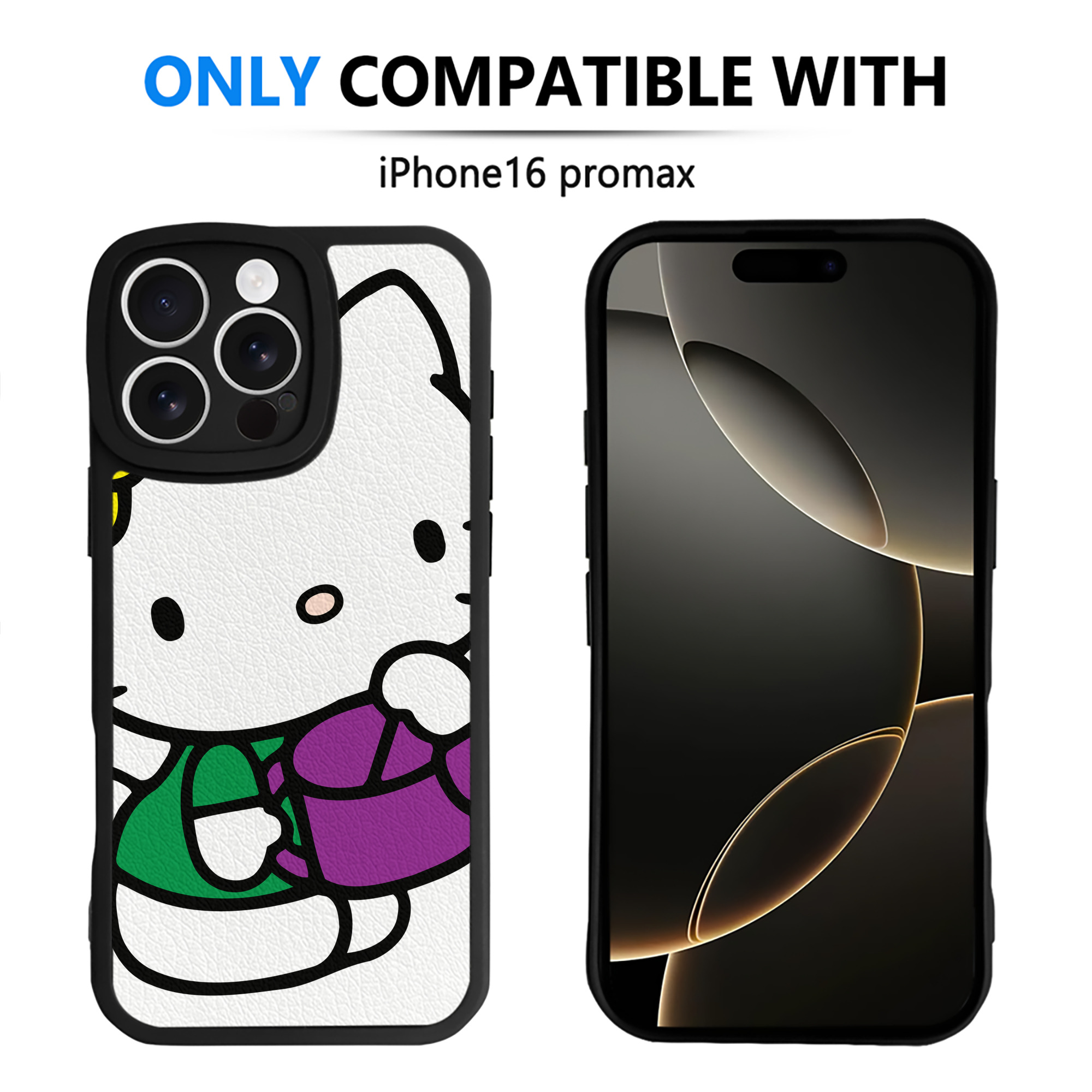 （画像用） Hello Kitty ハローキティ 【iPhone 16シリーズ対応】シリコンスマホケース（レザー調） 材質：シリコン